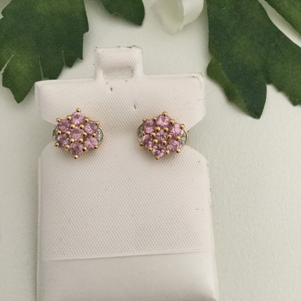 HOST PICK! 10k SAPPHIRE EARRINGS - Picture 4 of 6